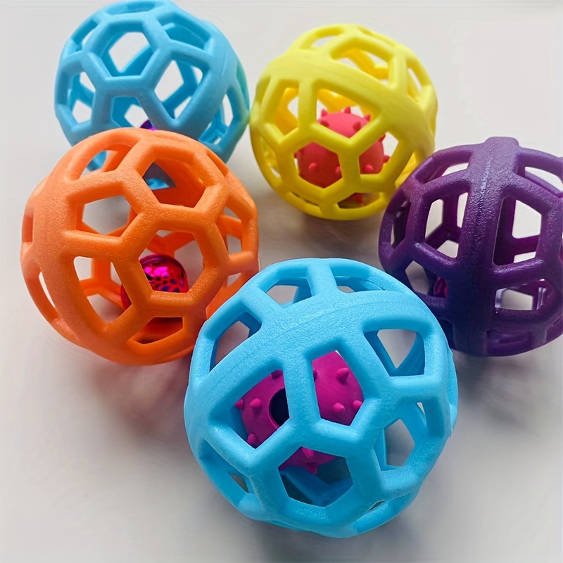 

Dog Toy Puzzle Food Leaking Geometric Hollow Ball, Training Play Bite-resistant Rubber Pet Toy