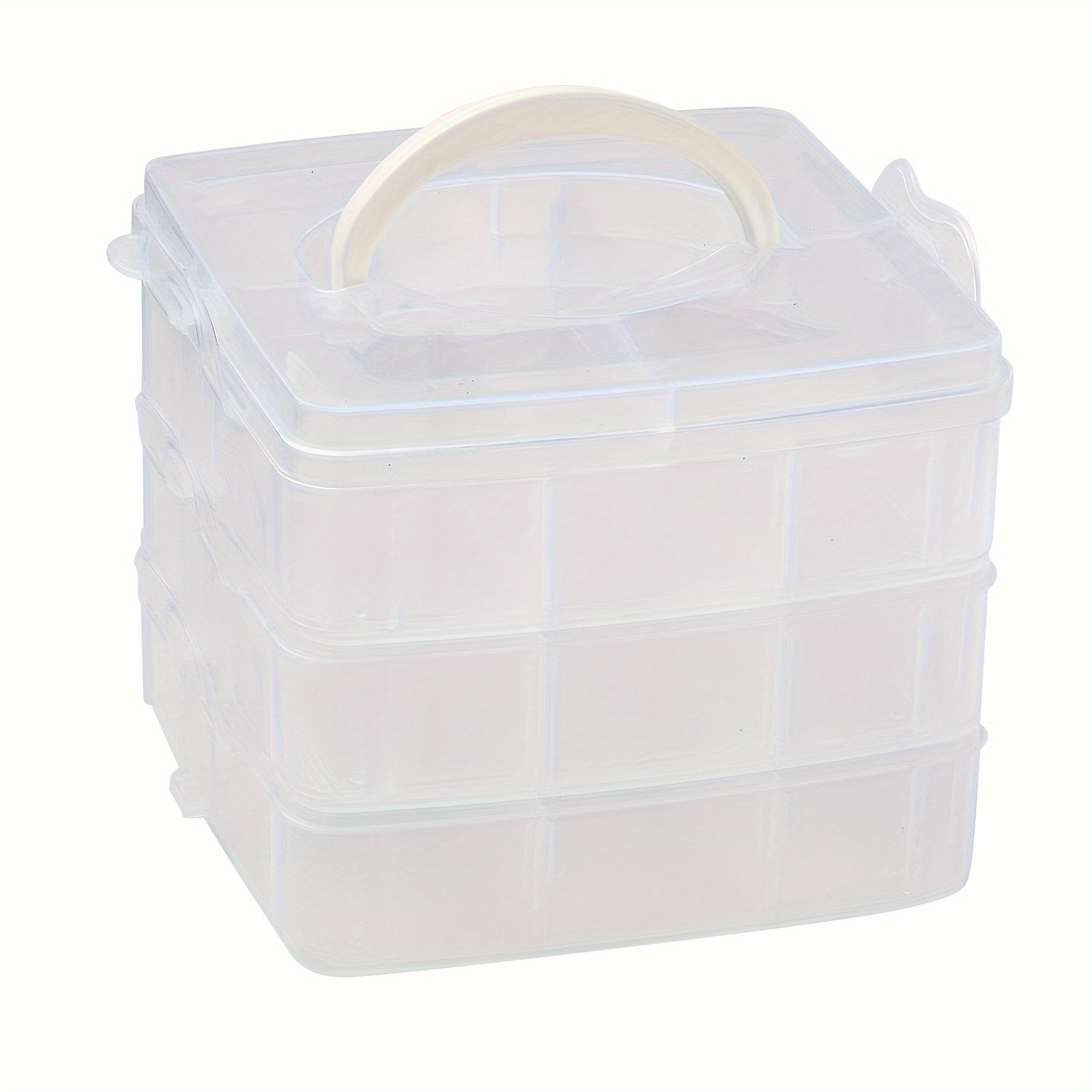 Plastic Jewelry Organizer Box Clear Storage Box Bead Case - Temu