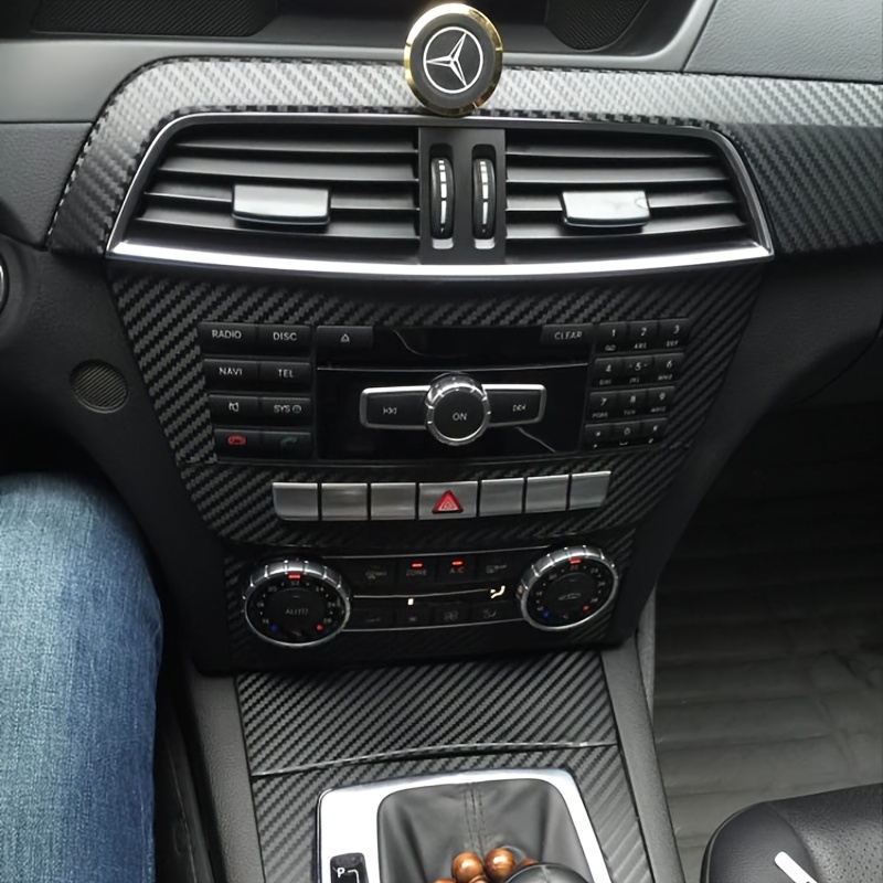 Better humz für Mercedes Benz W204 C Klasse Kohle faser Auto Innenraum  Zentral steuerung Schalthebel Verkleidung