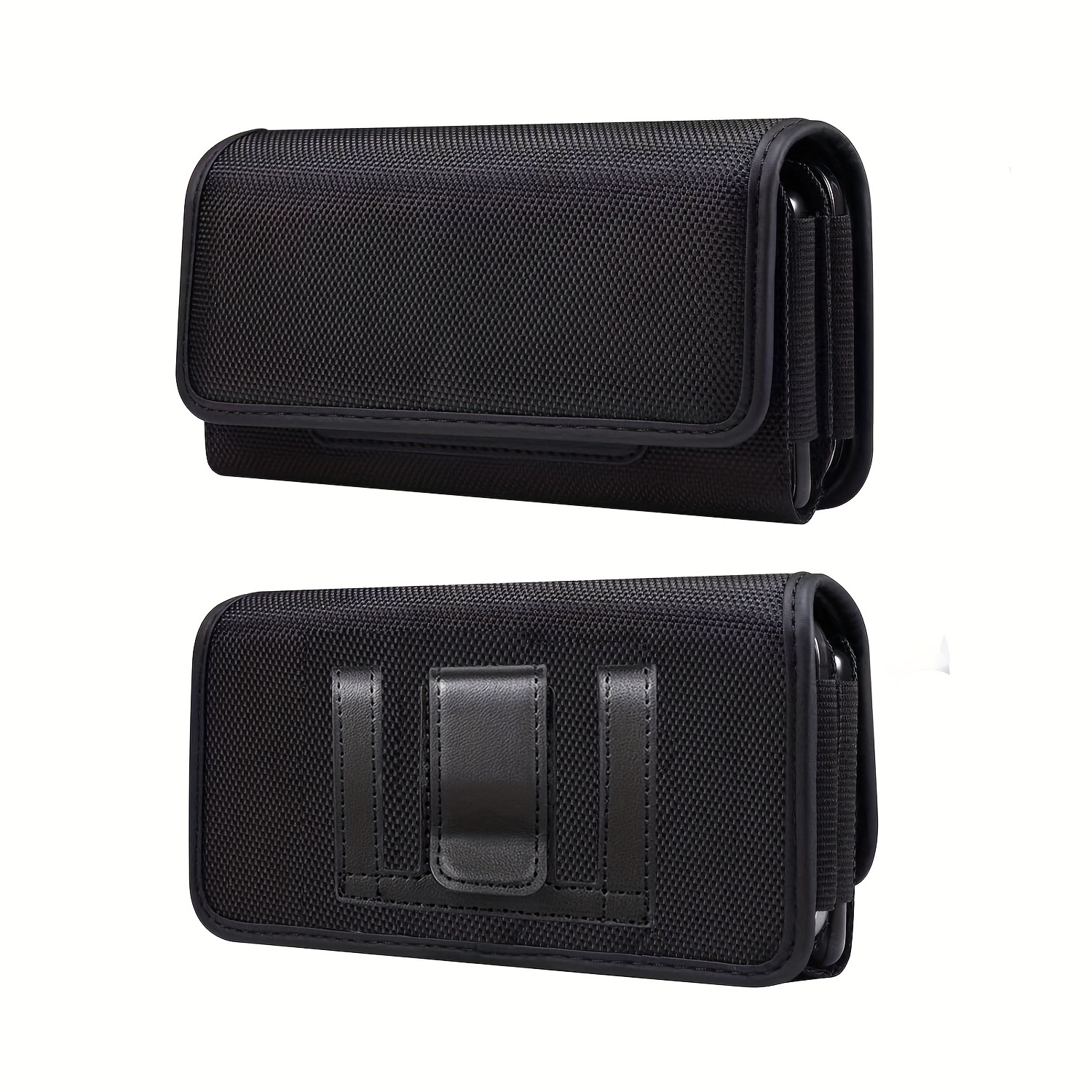 Oxford Cloth Double Layer Belt Bag Cell Phone Pouch Holder Belt Clip Waist  Bag