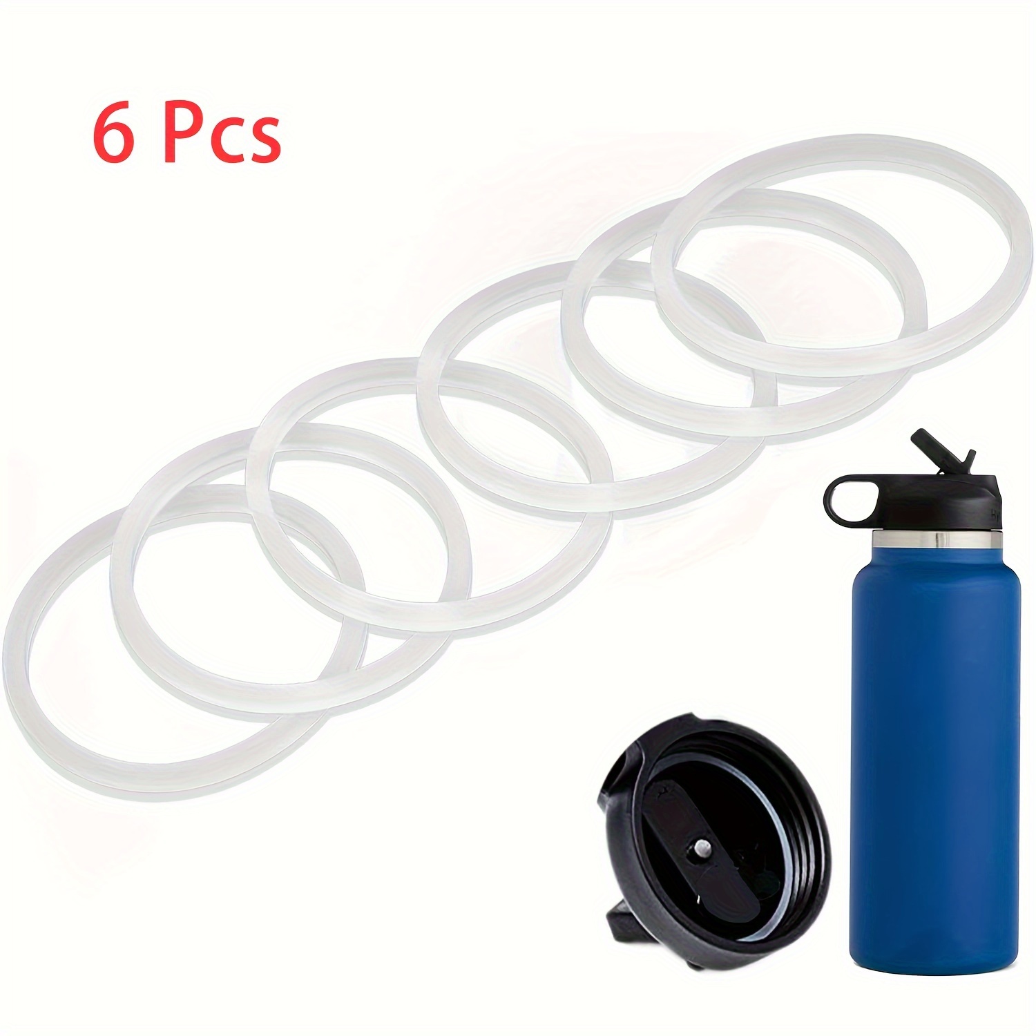 Durable Silicone Gaskets For Wide Mouth Water Bottles - Leak-proof Seals  For 12oz- Bottles - Temu Germany
