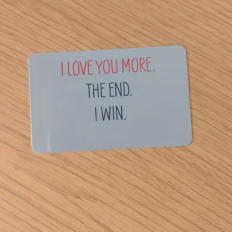 I Love You More The End Metal Wallet Card Sentimental - Temu