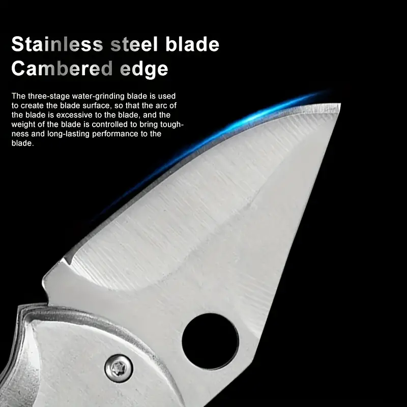 1pc knife camping multifunctional fruit creativestainless steel mini folding knife details 4