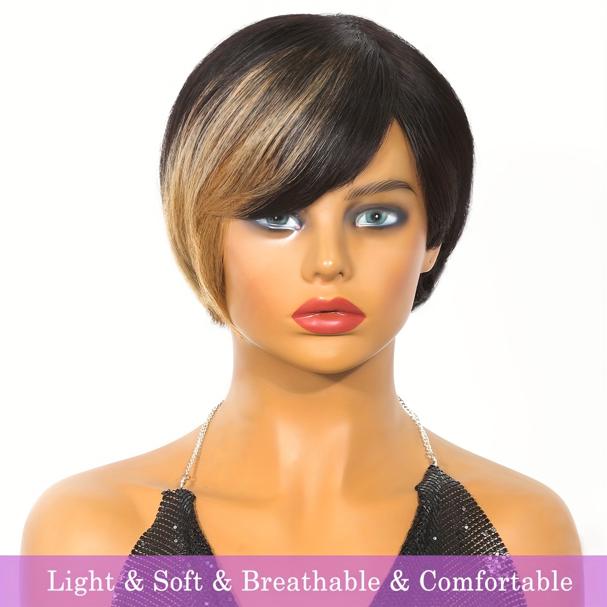 Short layered 2024 human hair wigs