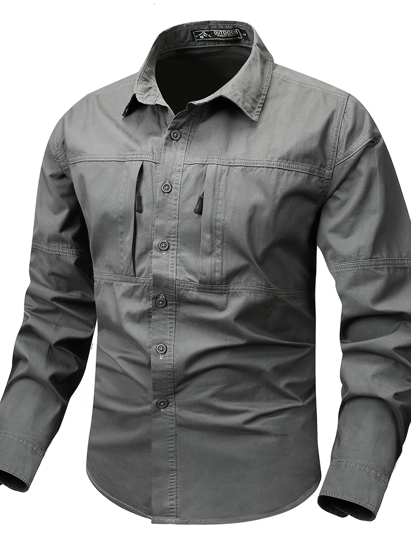 Camisa De Trabajo Hombre Negro Con Reflectivo - MundoTrabajo