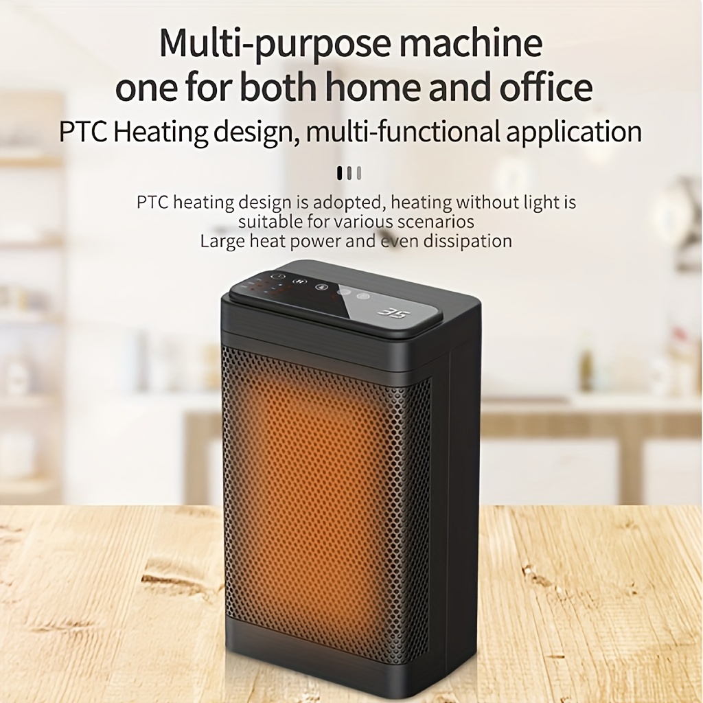Pro Breeze Calentador de espacio: calentador eléctrico portátil de 1500 W  para uso en interiores, calentador de cerámica con termostato ajustable