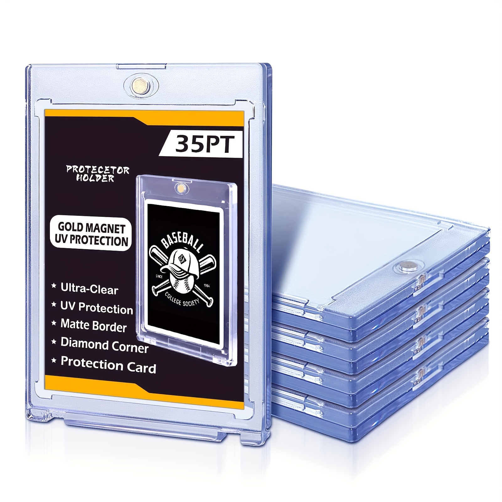25PCS Protège-cartes en plastique dur Protège-cartes pour carte de baseball  Cartes à collectionner Cartes de sport 3 x 4 pouces 