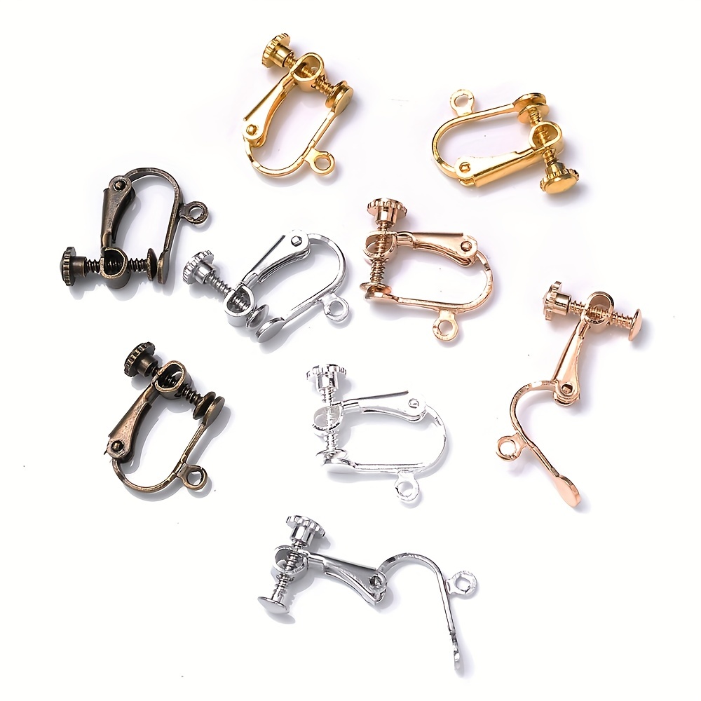 Brass Clip on Earring Converters Findings Screw Back Clip - Temu