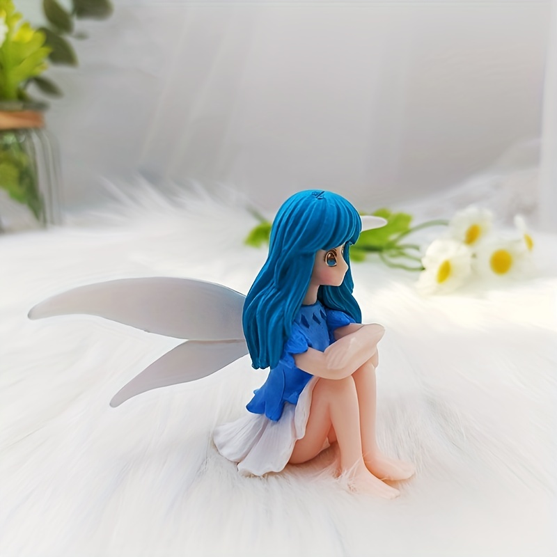 Miniature Poly-resin Flower Tea Set: Fairy Garden Dolls