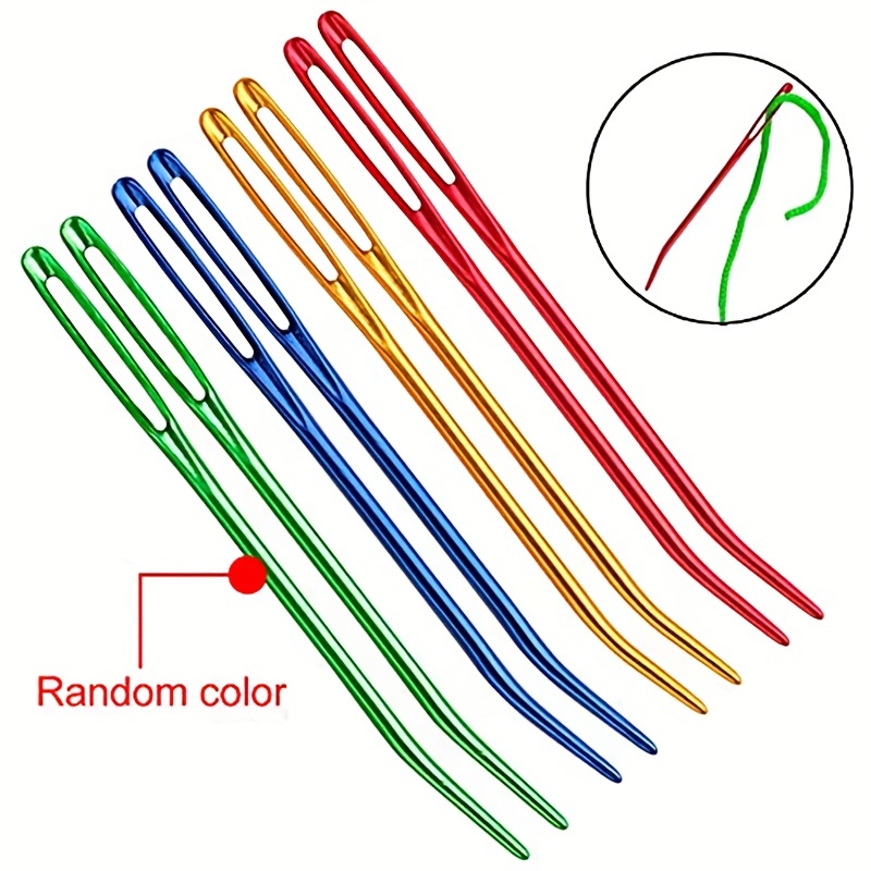30pcs Colorful Large Eye Plastic Sewing Needles for Kid Weave Education