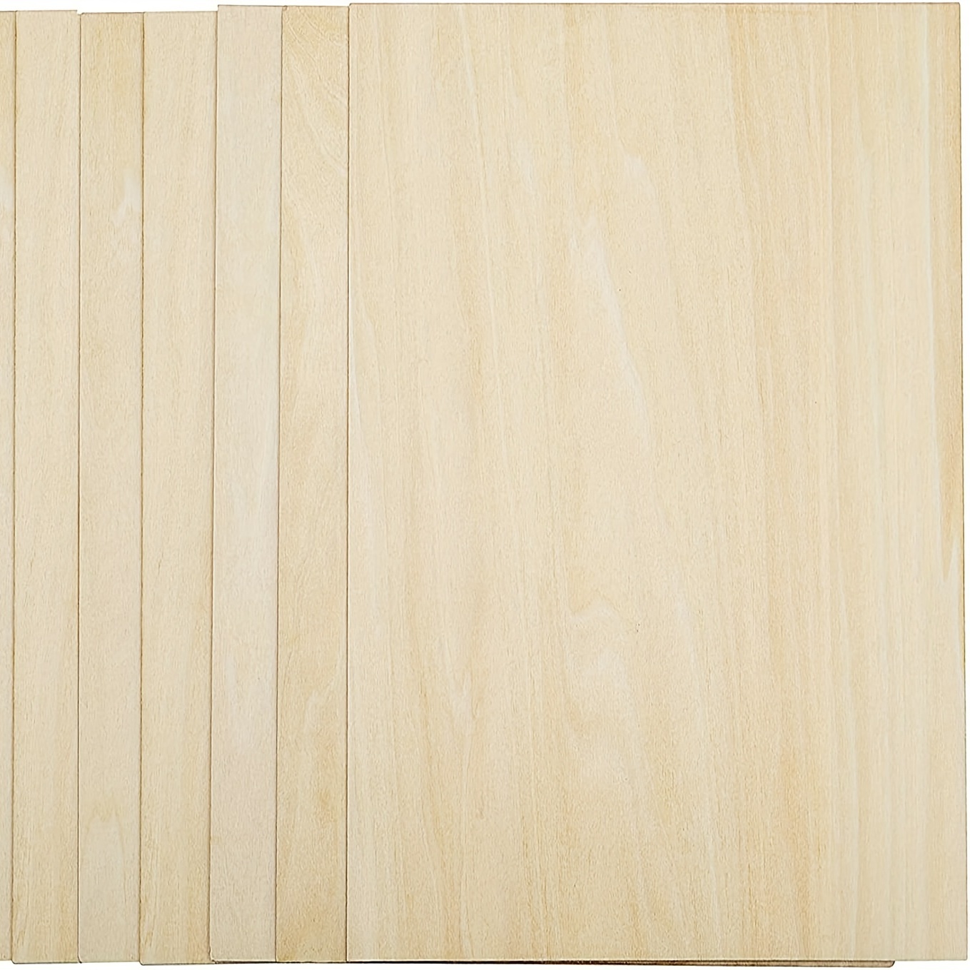 5 Pieces Wood Sheets Board Thin Plywood Board Unfinished Wood Basswood Boards for Crafts , 300x200x2mm, Beige