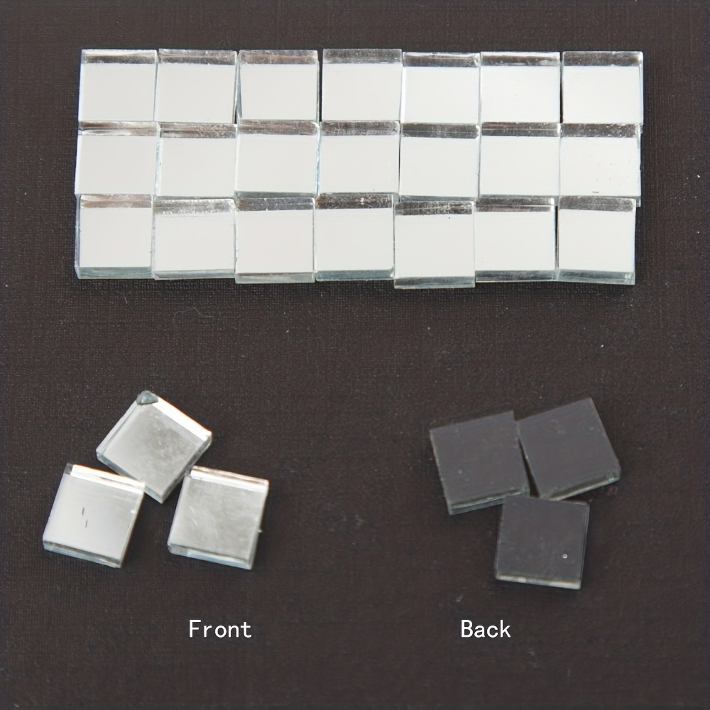 2 inch Glass Craft Small Square Mirrors 4 Pieces Mosaic Mirror Tiles