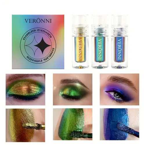 Afflano Holographic Eyeshadow Glitter Color Change Multichrome Eyeshadow  Silver Blue Shimmer Metallic Eye Makeup Multi-Dimensional Sparkling Pigment  Chameleon Duo Chrome Eyeshadow For Blue Eye Makeup Silver-Blue