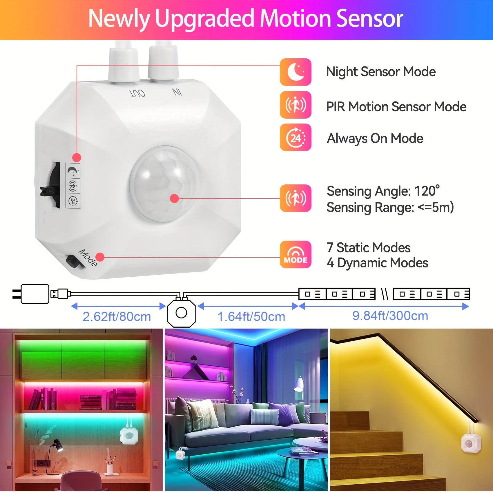 Tira LED con Sensor de Movimiento – Denda Mexico