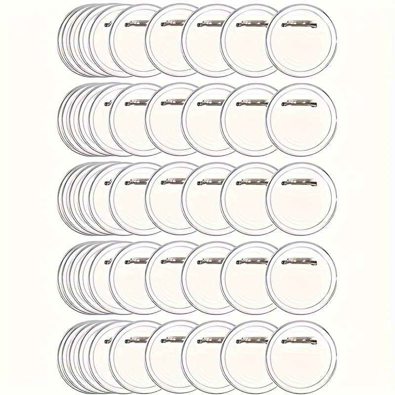 Acrylic Buttons Badges Transparent Pins DIY Crafts Set