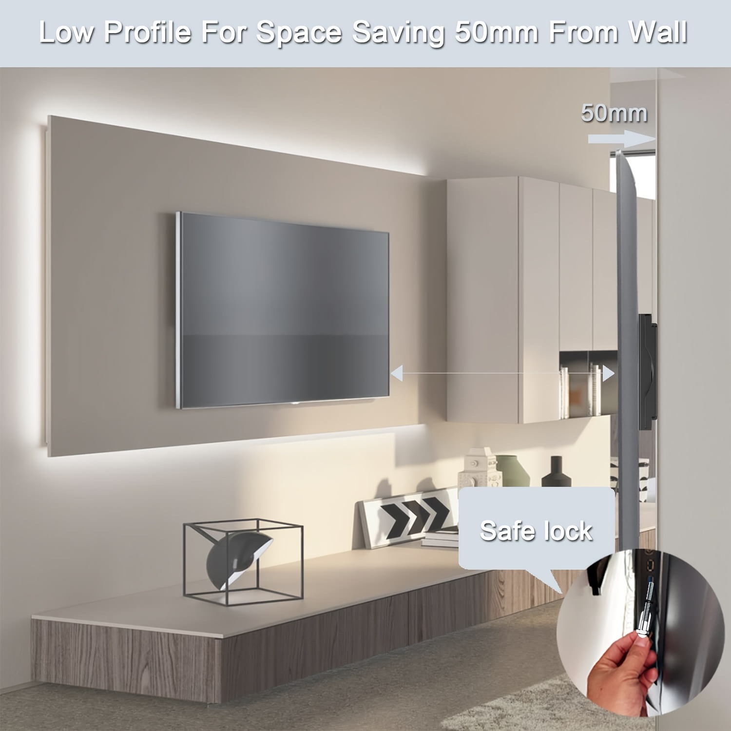 Support TV mural fixe ou inclinable pour TV LED et LCD de 23'' à 42