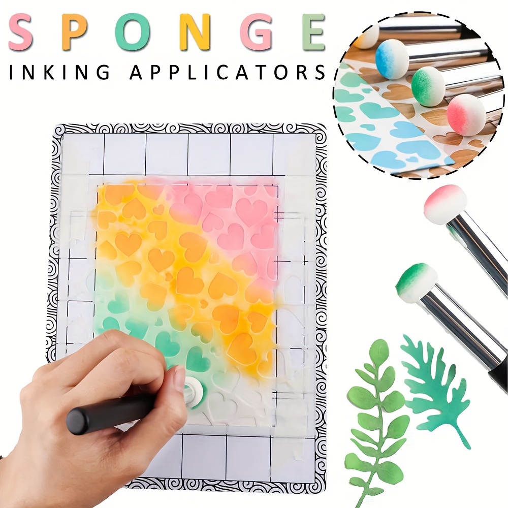 

4pcs/set Paper Pouncers Ink Applicators Add Shining Surface To Your Craft Project Diy Scrapbooking Tool