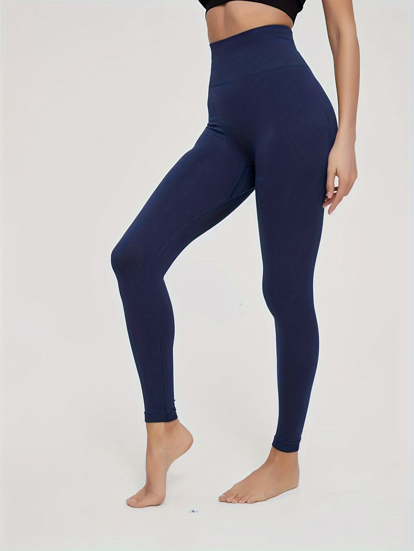 Plain High Waist Yoga Pants Butt Lifting Quick Drying Casual - Temu