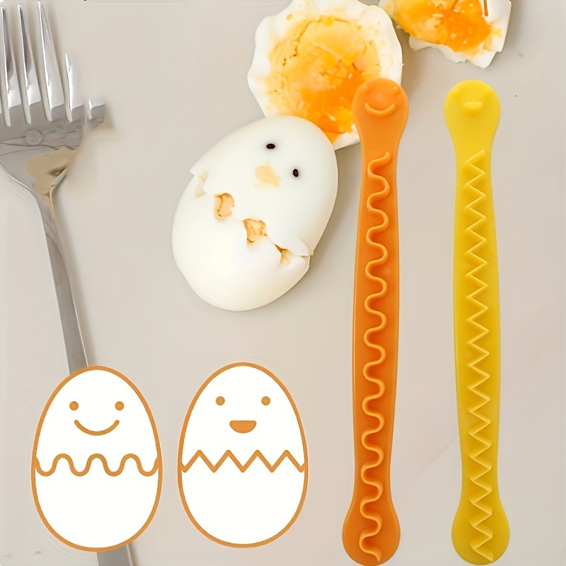 2pcs, Egg Slicer, Egg Cutter, Hard Boiled Eggs Cutter, Fancy Cooked Egg  Cttuer Knife, Flower Shaped Egg Tool, Creative Fancy Carving Lace Egg  Slicer