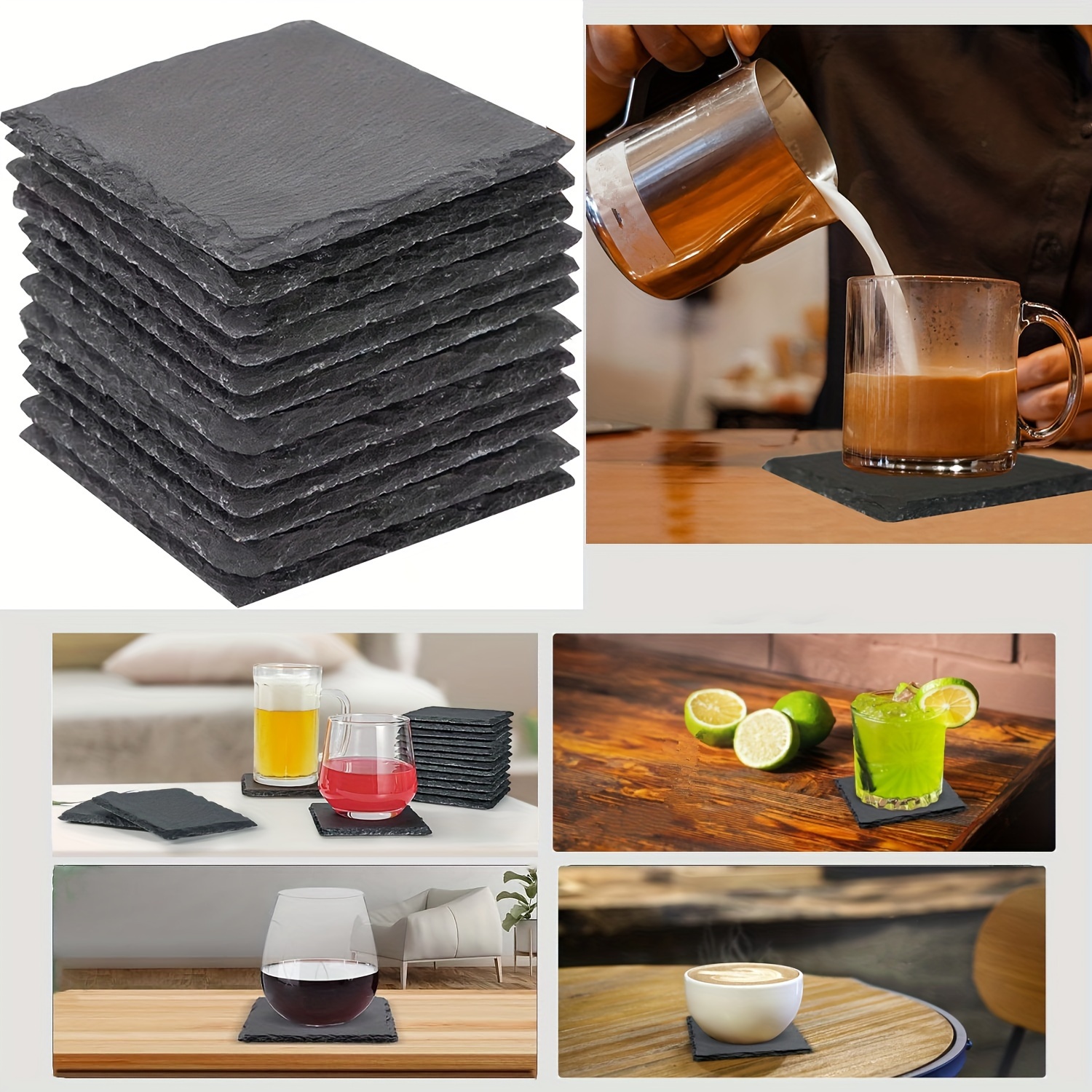 4PCS Wood Coasters, Coaster Crafts with Non-Slip Silicon Dots for DIY  Stained Painting Wood Engraving Home Decoration - AliExpress