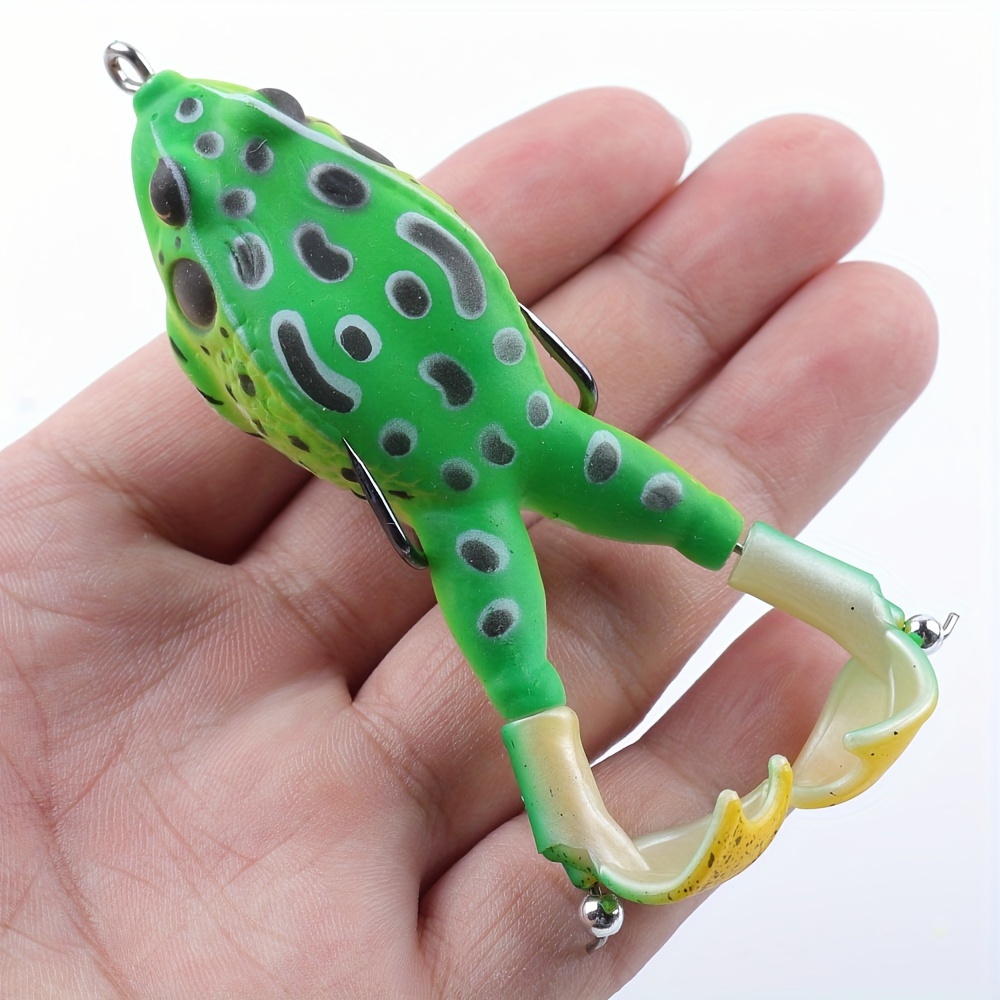 Weedless Topwater Frog Lures For Bass Soft Hollow Rubber And - Temu  Australia