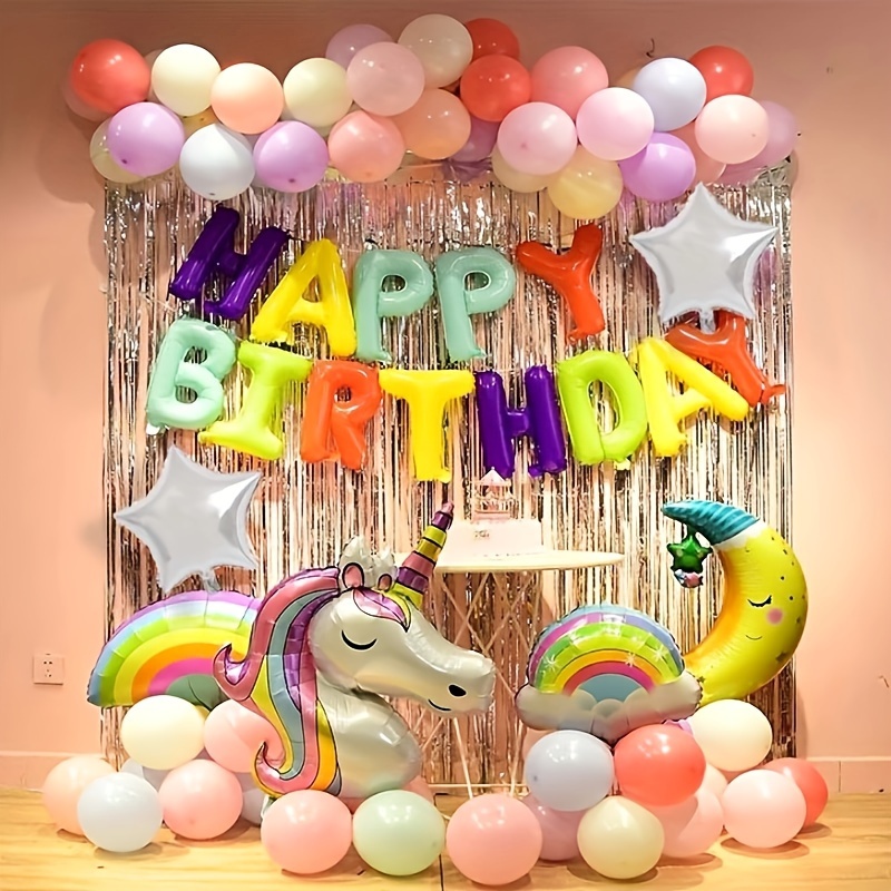 Ballon de cheval arc-en-ciel 3D, décoration d'accessoire de fête d' anniversaire de vacances, jouet de fête Licorne de bande dessinée de jouet d 'enfants, pour des fournitures de fête - Temu France
