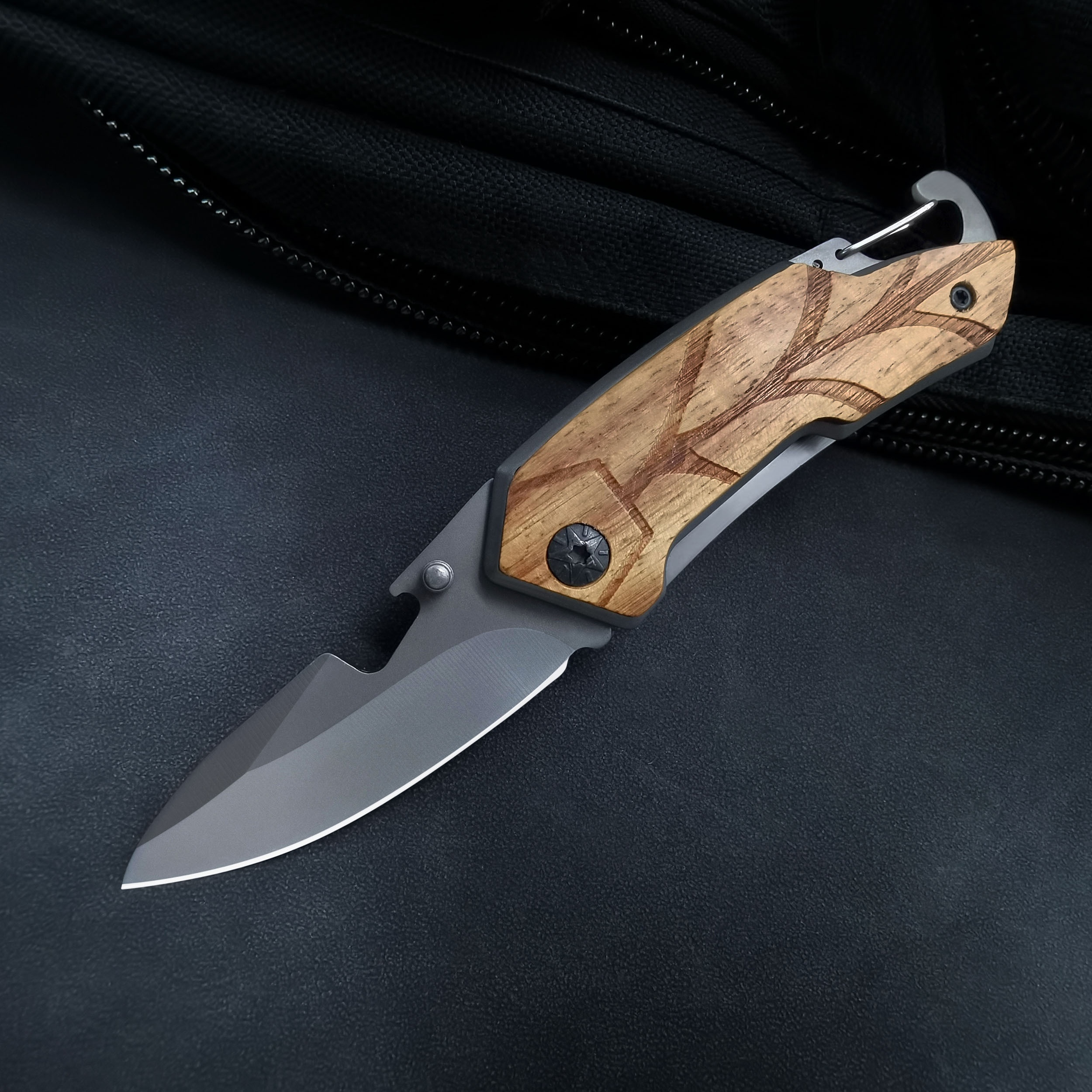 Folding Utility Knife Natural Wood Handle Box Cutters For - Temu