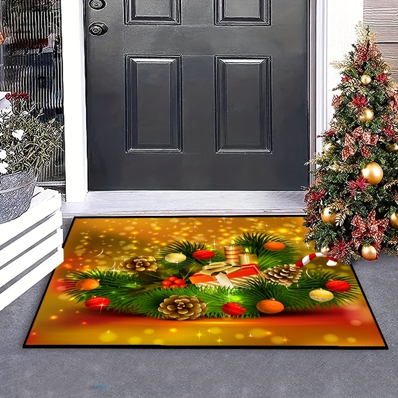 1pc Tappetino Per Porte Con Candele Di Natale, Morbido Tappetino Per Il  Bagno Di Natale, Assorbente Tappeto Di Natale, Decorazione Per Il Bagno Di  Natale, Piccolo Tappeto Antiscivolo Per Pavimenti, Tappeti Per