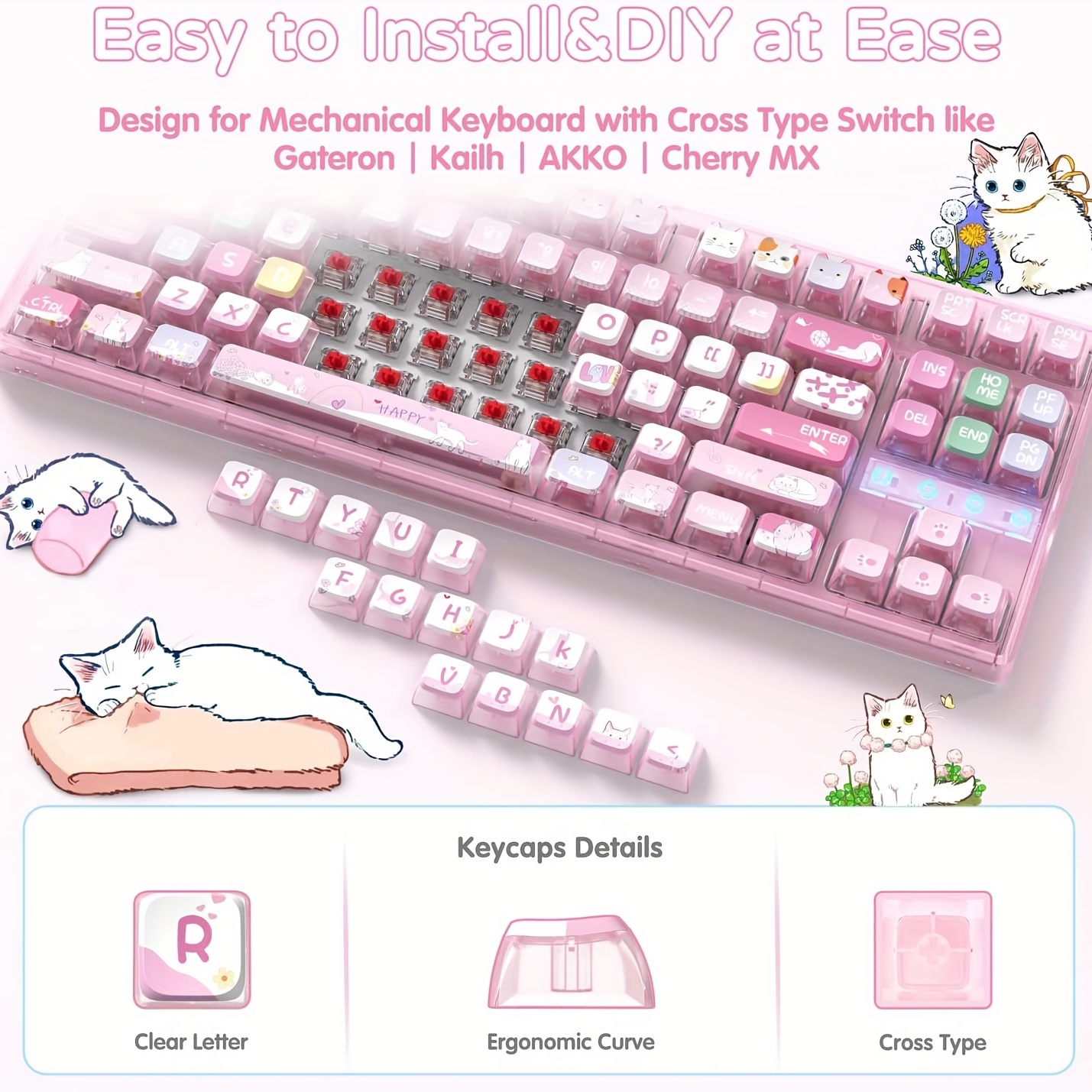 120 Keys Pbt Pudding Keycap Set Asa Profile Transluscent Pc - Temu