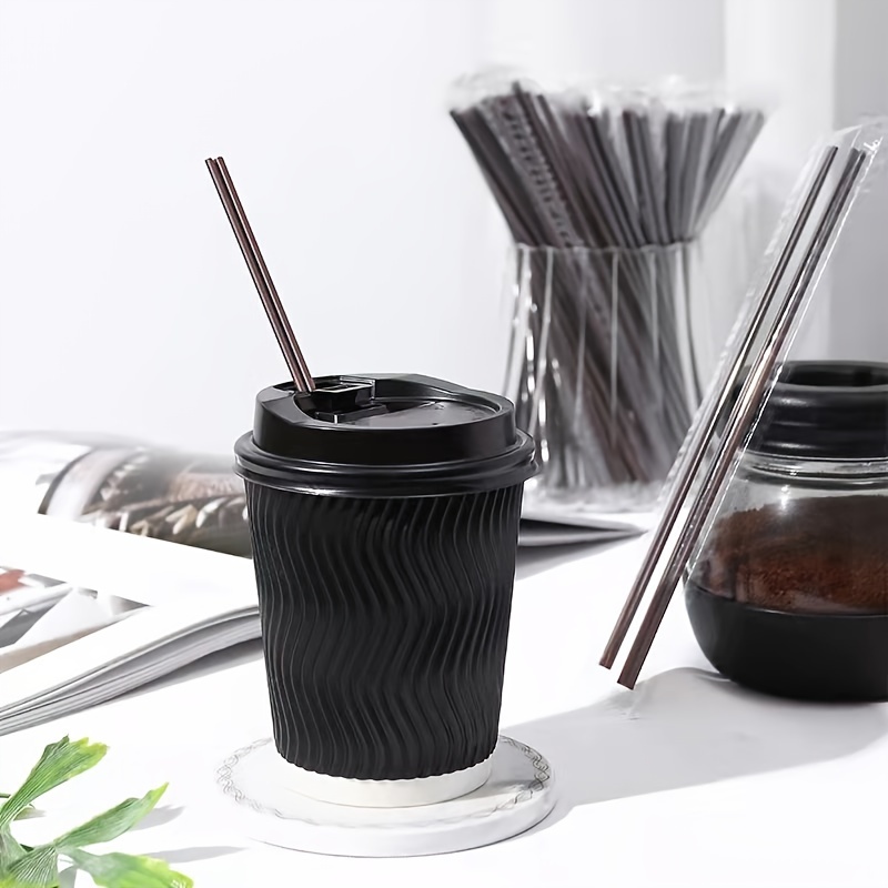 Individually Wrapped Black Large Straw