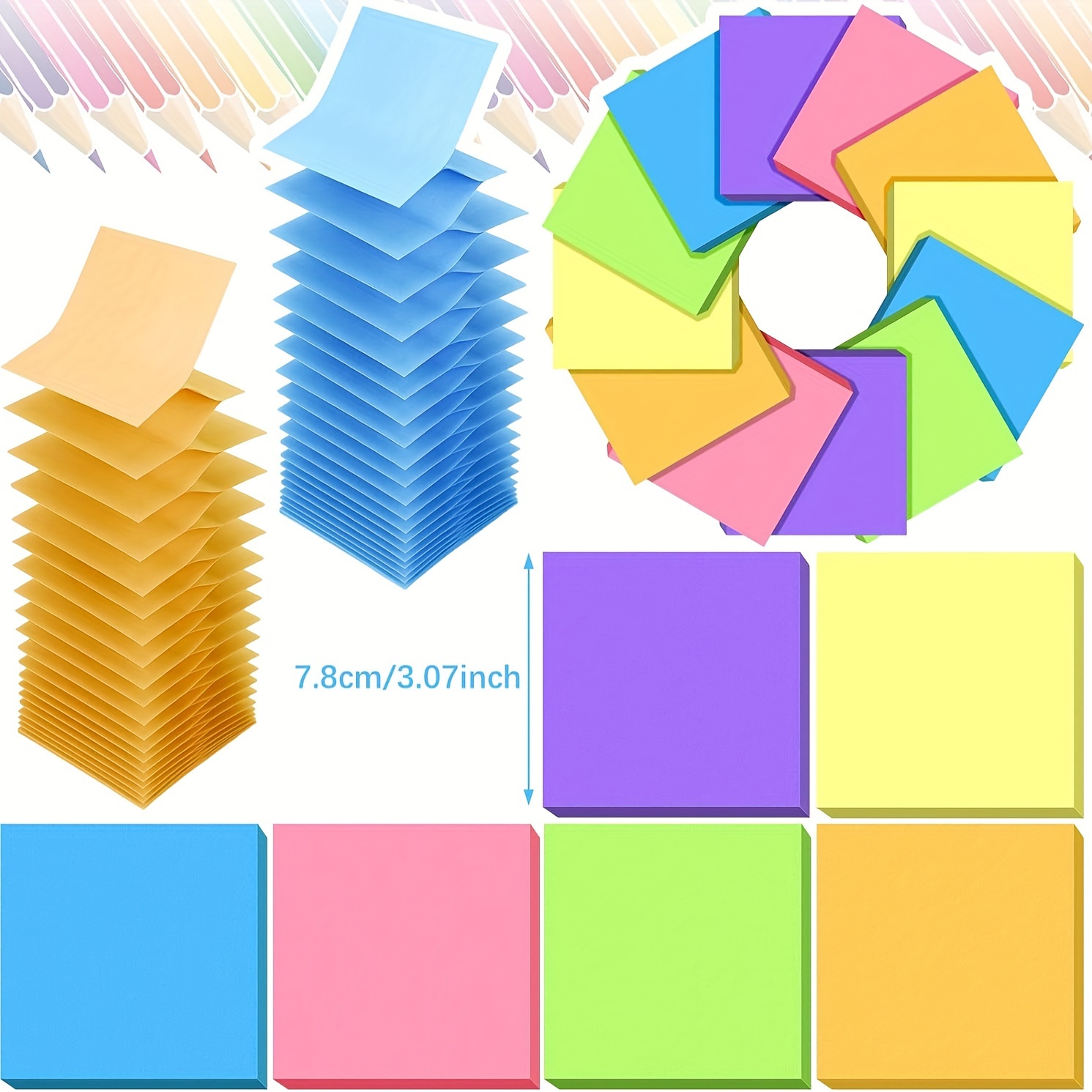Pop Up Sticky Note Pads with Lined Sticky Notes Self Stick Cute Sticky  Notes with Lines Paper Office Supplies Easy to Post and Clean Removal 800
