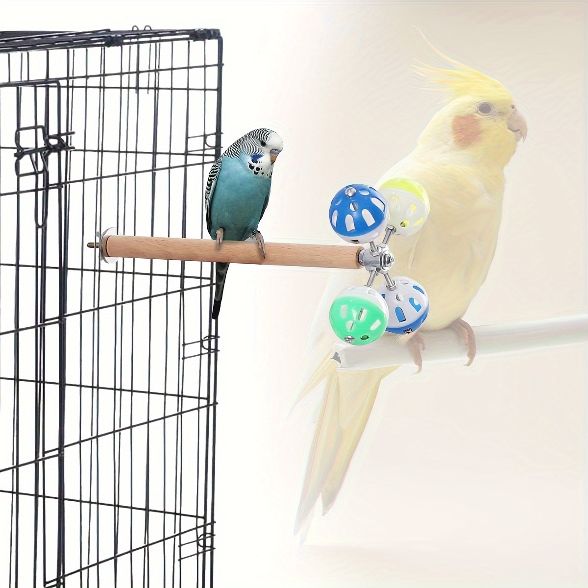 Aire de Jeux Jouet pour Oiseaux Terrain de Jeu pour Perroquet Accessoire de  Cage pour Cacatoès avec Tasse d'alimentation Échelle Balançoire Plateau  pour Calopsitte Cockatiel