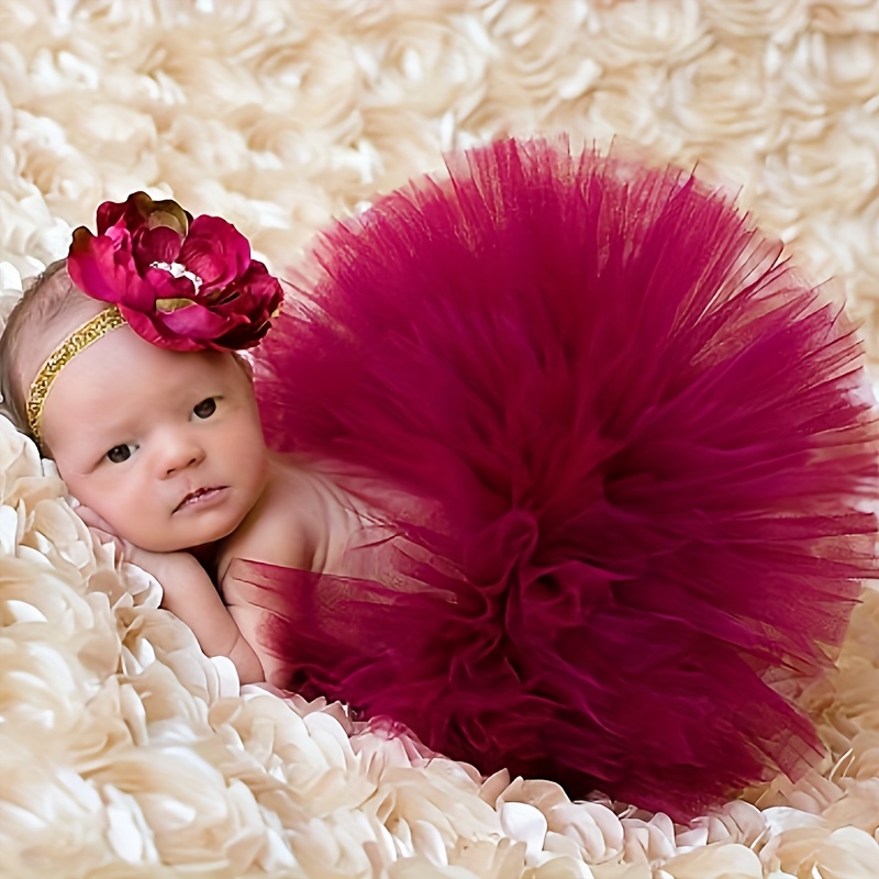 Accesorios de fotografía para bebé recién nacido, falda tutú, tocado,  sesión de fotos, disfraz de princesa