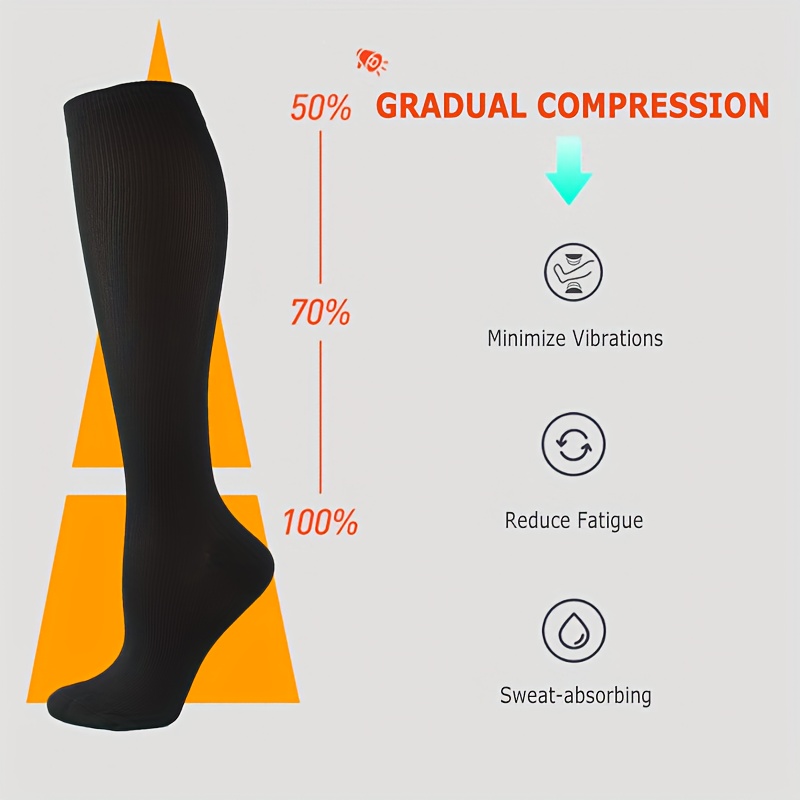 Copper Compression Socks Unisex Circulation 10 20 Mmhg Knee - Temu