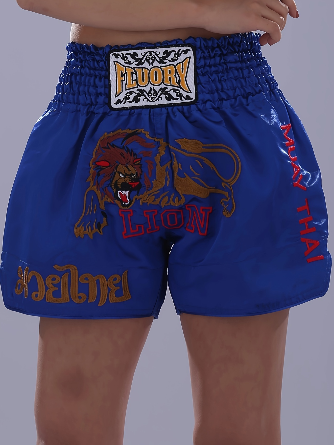 Muay Thai Shorts Embroidered Sports Trunks Boxing - Temu
