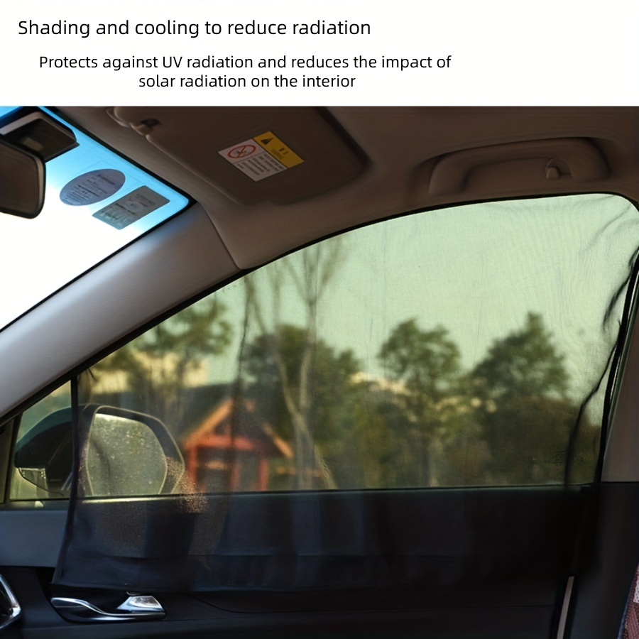 4 Packs Auto Fenster Schattierungen Universal Front- Und Rückseite Fenster  Sonnenschutz Sonnen-UV-Visier Mesh-Abdeckung Für Auto Camping Reise
