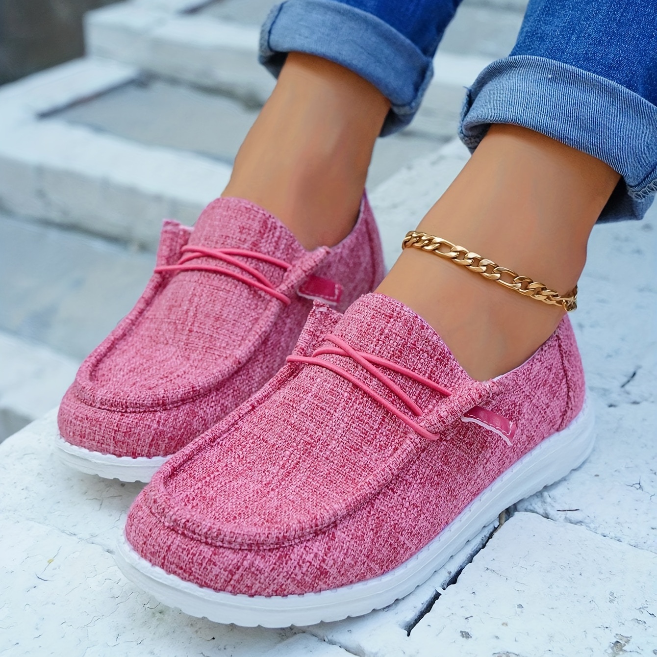 Women's Casual Low Top Sneakers Lace Canvas Shoes - Temu