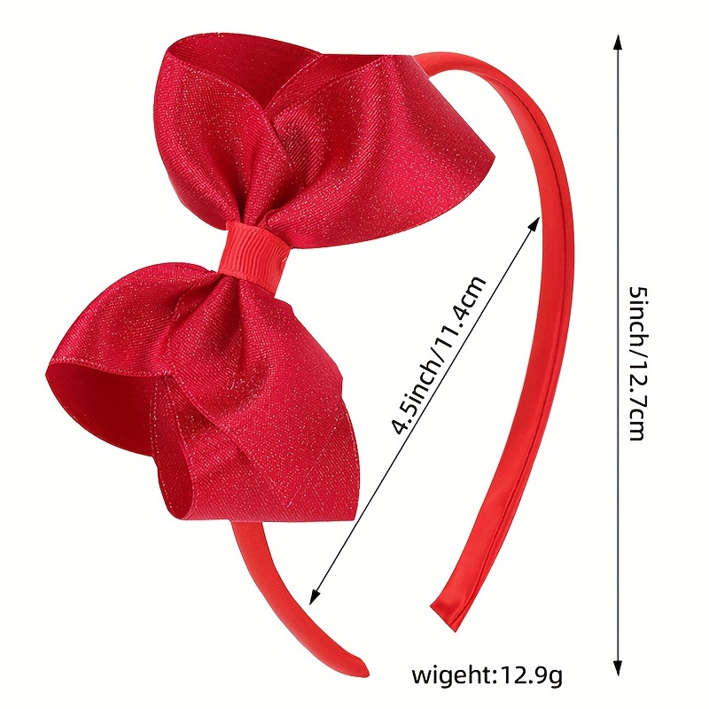 Velvet Headwear Accessories, Hair Bands Ribbons Red