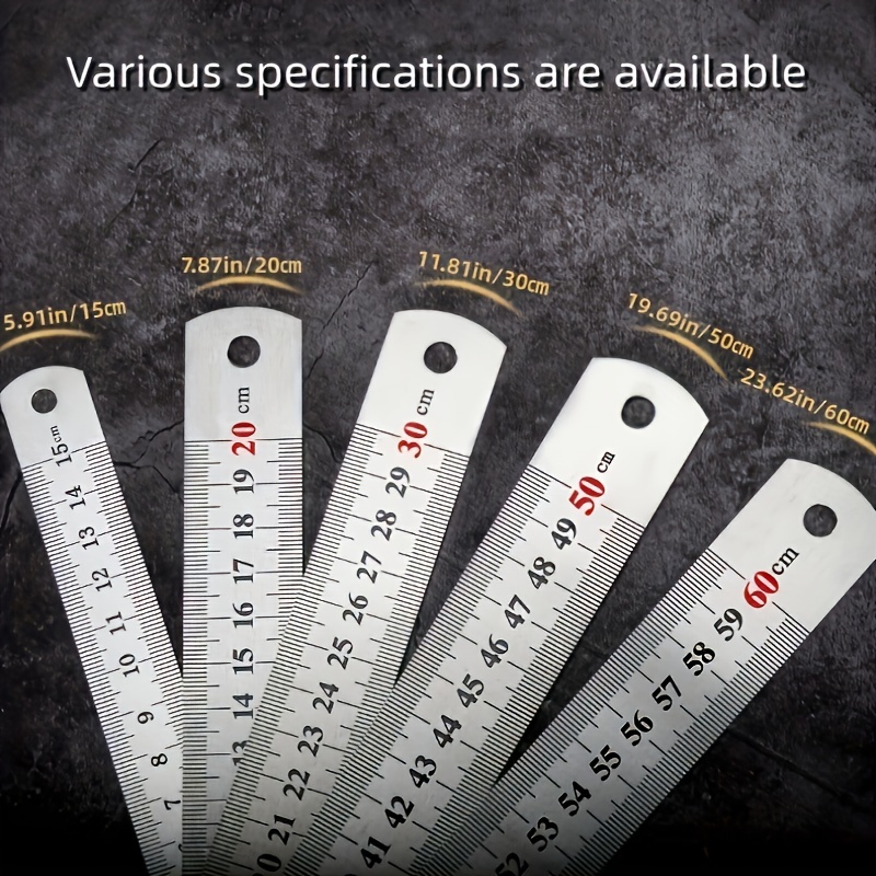 Metal Ruler, Measurements 1 - 6 Inches (1 - 15 Centimeters), 2