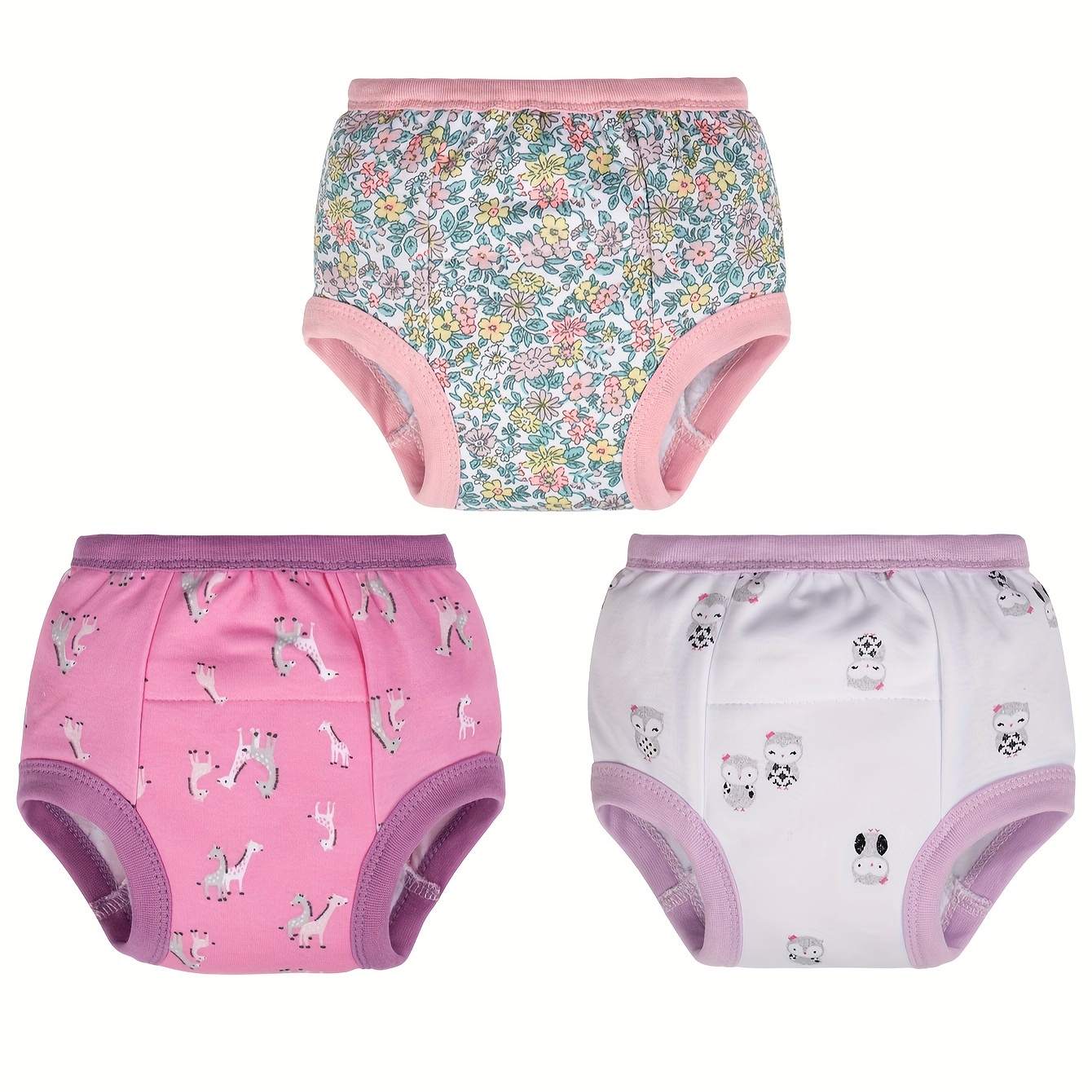 MooMoo Baby New Diaper Pants for Potty Training Leakproof Toddler Training  Underwear for Baby Girls (0-4 Years, A) : : Baby