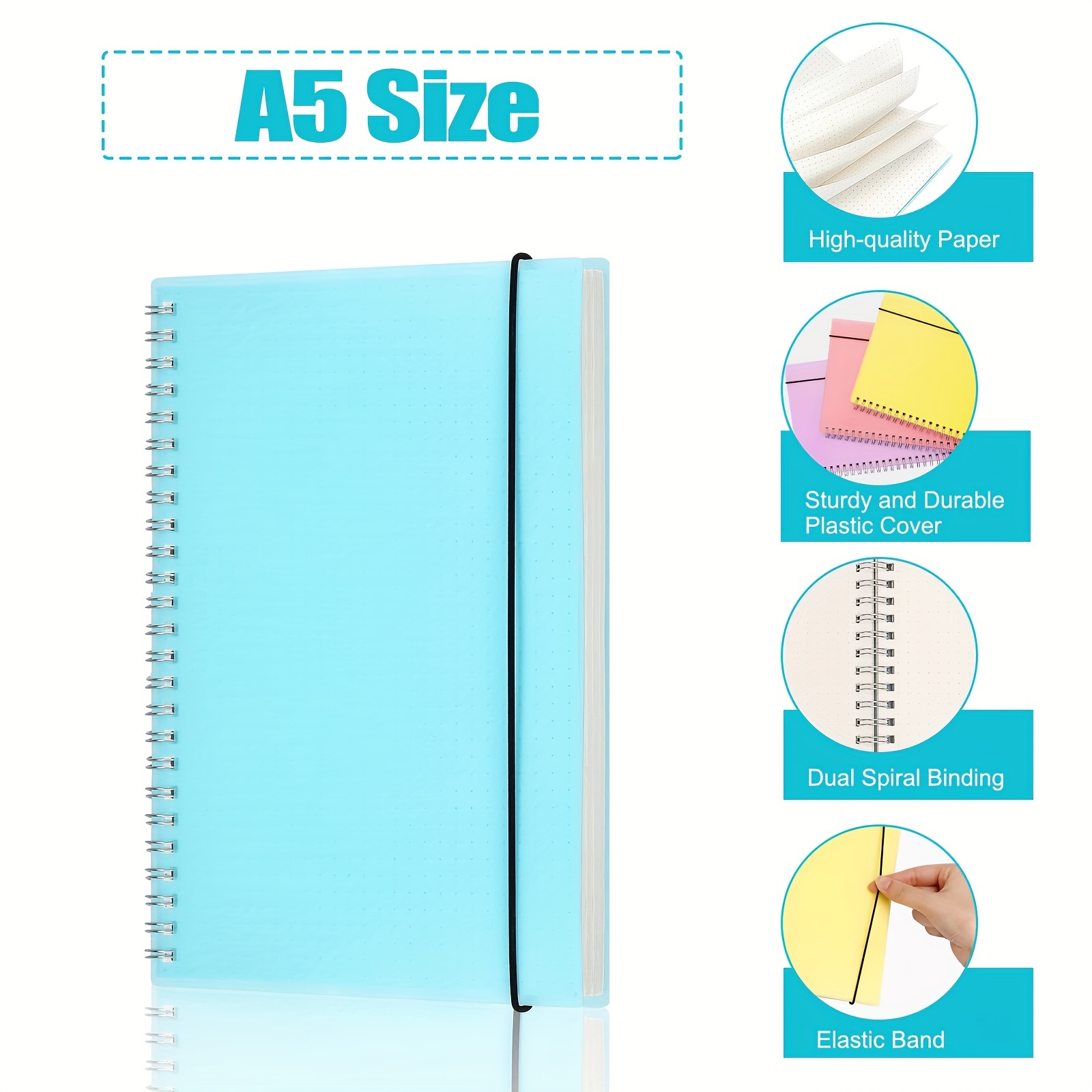 Sharkbang New Candy Color Page Coil Blank Spiral Notebook Planner