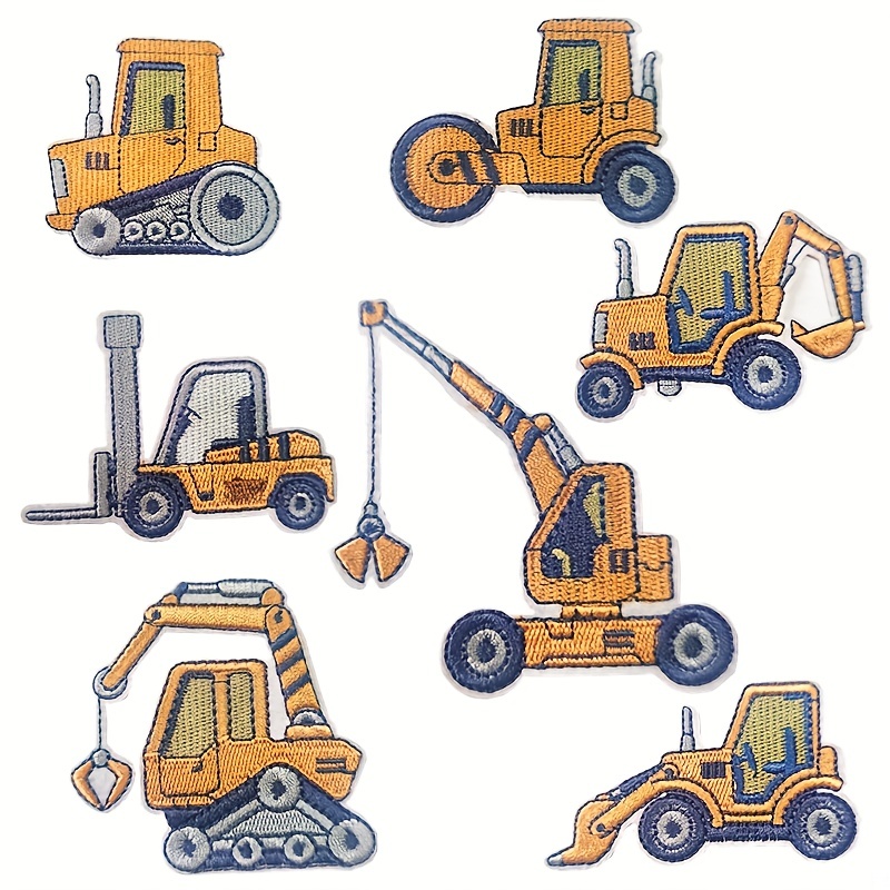 New Models Of Engineering Vehicles Patches For Boys Cloth - Temu