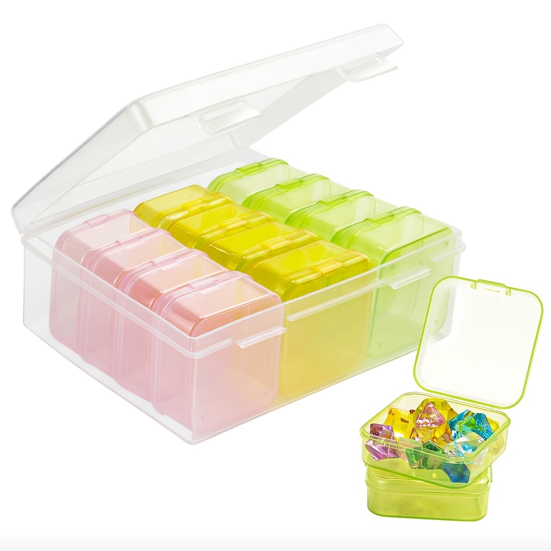 Mini Clear Plastic Beads Storage Box, Small Empty Organizer Box With Hinged  Lid For Storage Of Small Items, Jewelry,hardware,diy Art Craft Accessory -  Temu