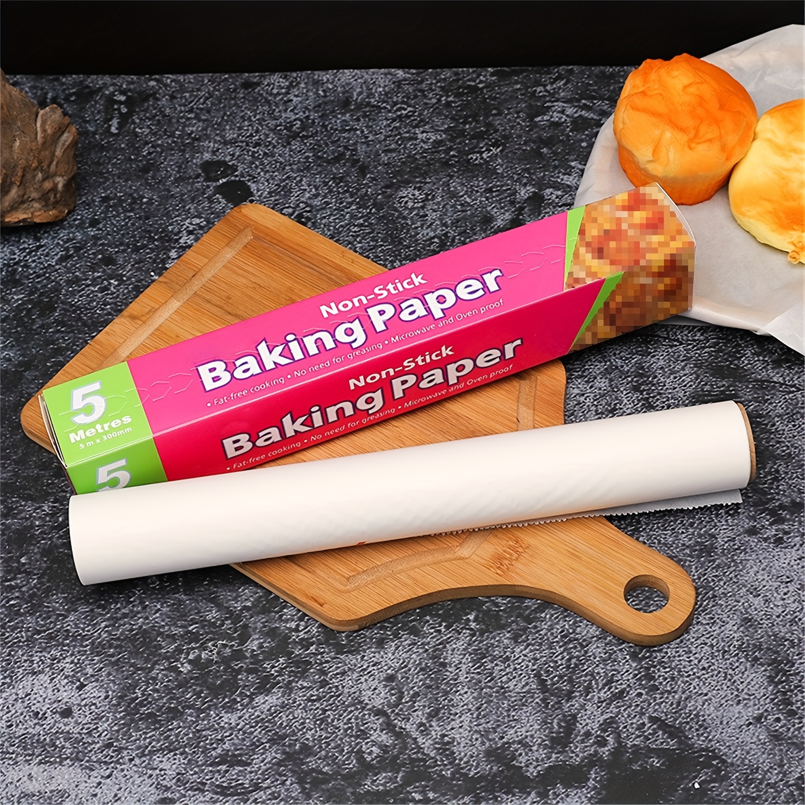 Waterproof Parchment Paper Roll for Air Fryer Oven & Microwave Baking  Non-stick