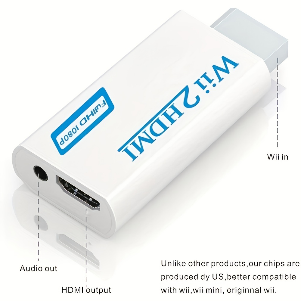 Convertidor Wii Hdtv 1080p Dispositivos Full Hd, Adaptador Wii