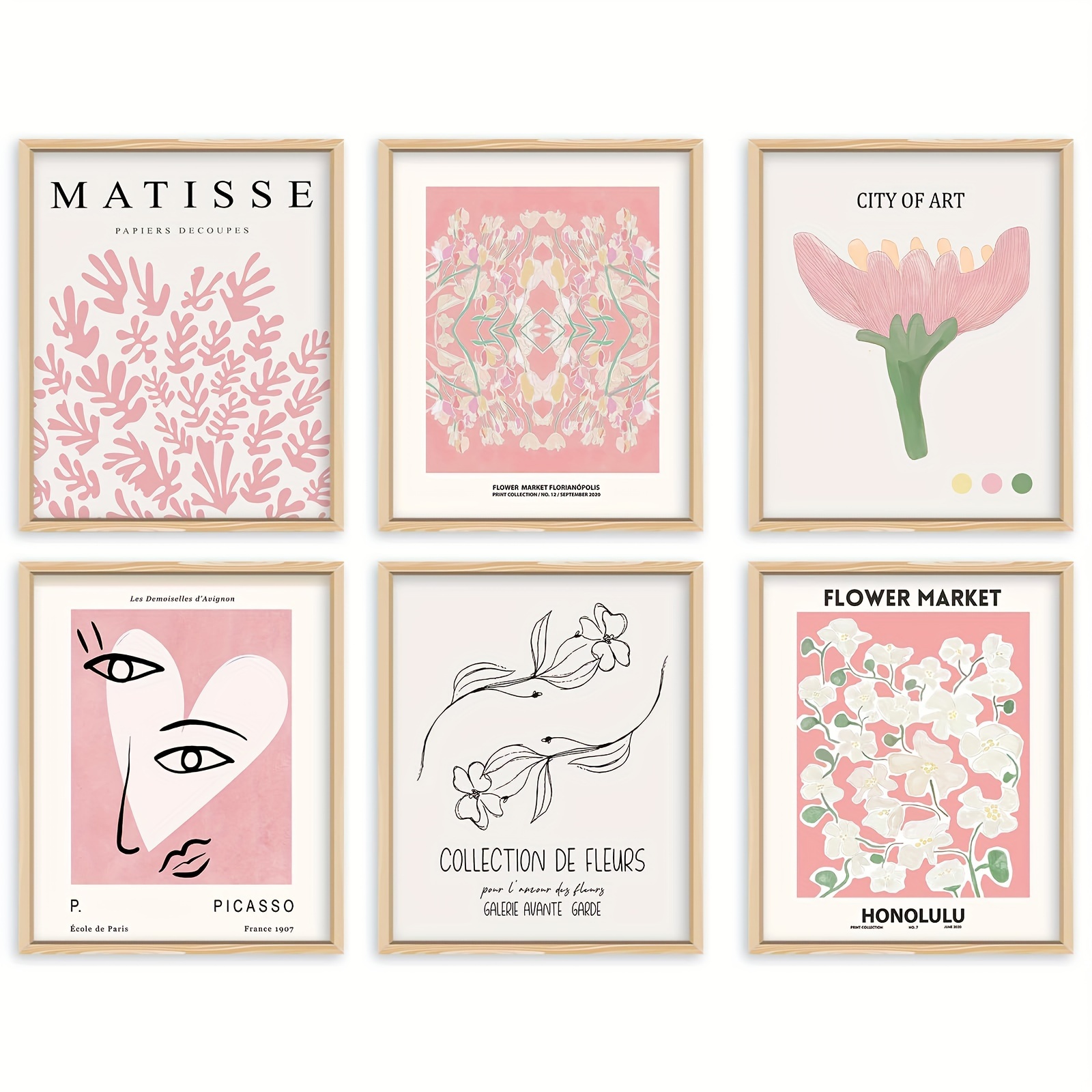 - Market Wall abstract Flower Art Matisse Temu Prints Wall
