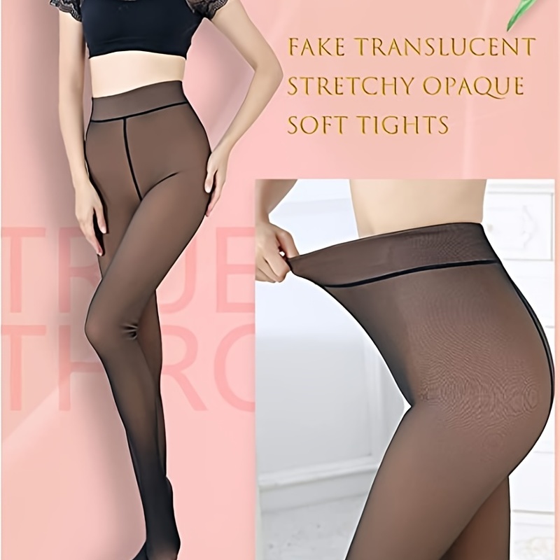 Thermal Lined Tights Women Opaque Winter Thermal Pants High - Temu United  Kingdom