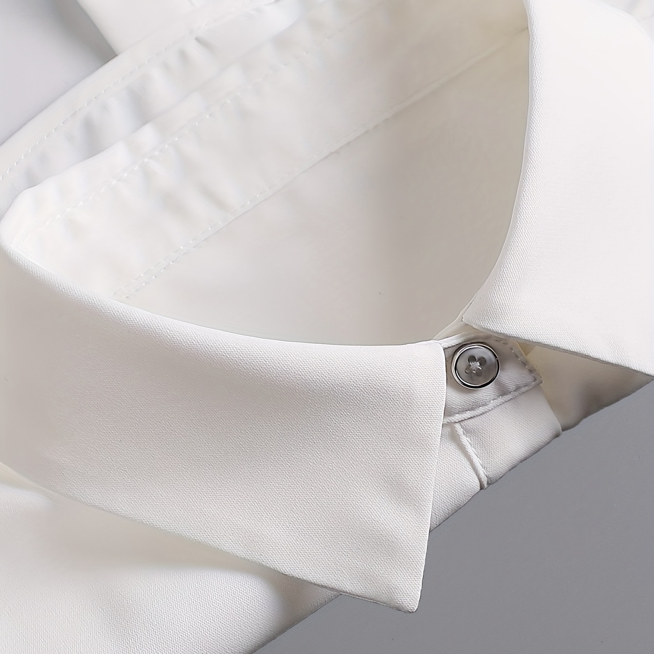 Cuello Falso Desmontable Blanco Media Camisa Sencilla Cuello - Temu
