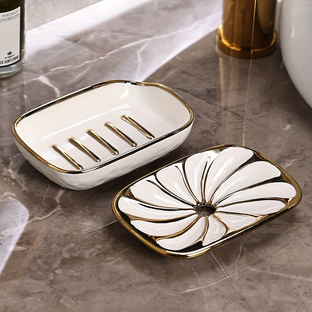 Creative Ceramic Soap Dish Double layer Drain Soap Tray Self - Temu