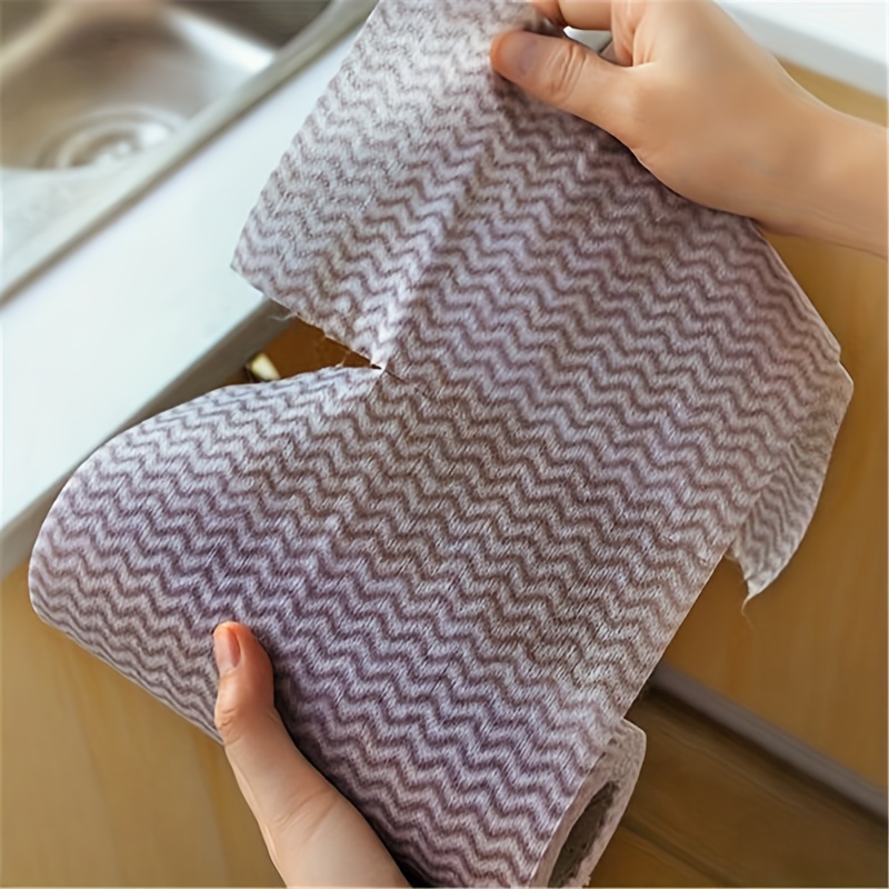 1roll Oil-Free Non-woven Dishcloth, Kitchen Supplies, Disposable Dish Towels,  Lazy Rags